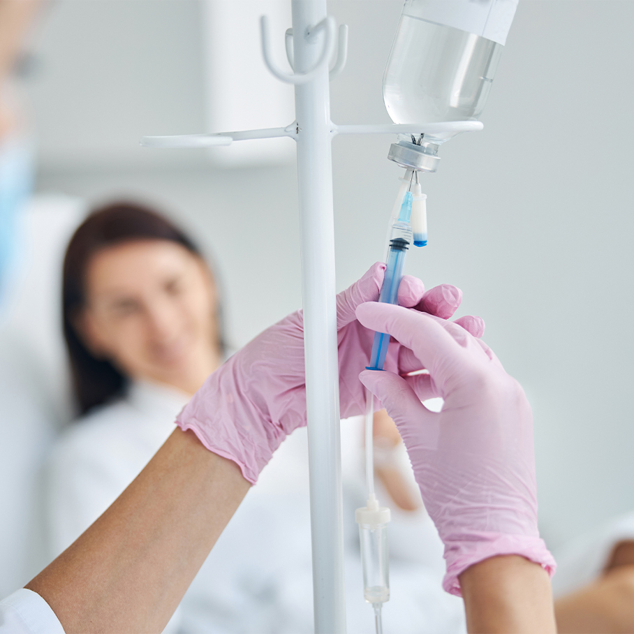 patient receiving IV therapy in Orlando