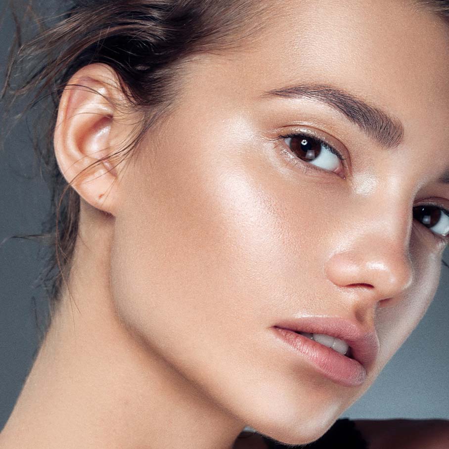 Client with beautiful skin after a HydraFacial from Serotonin Centers.