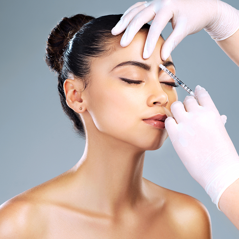 client receiving BOTOX injection in Orlando, FL