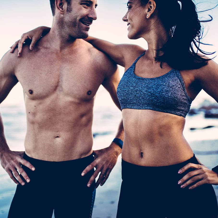 hot couple after body sculpting in Orlando, FL