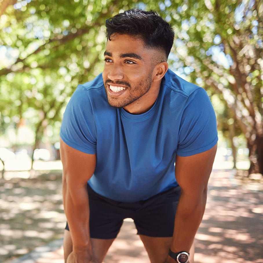 happy jogger after hyperbaric oxygen therapy in Lake Nona, FL