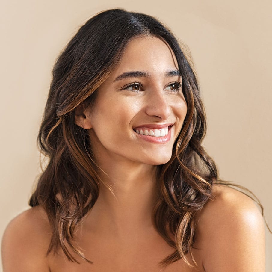 happy woman after microneedling in Orlando