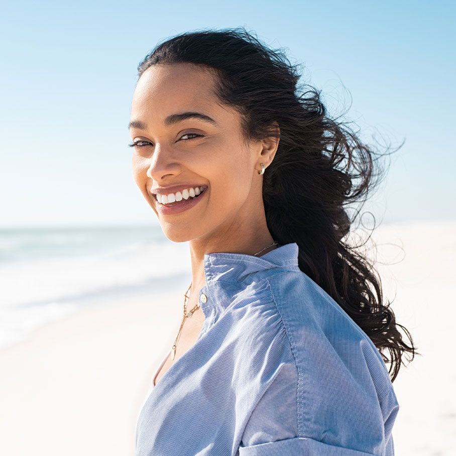 happy woman after NAD+ therapy in Windermere, FL