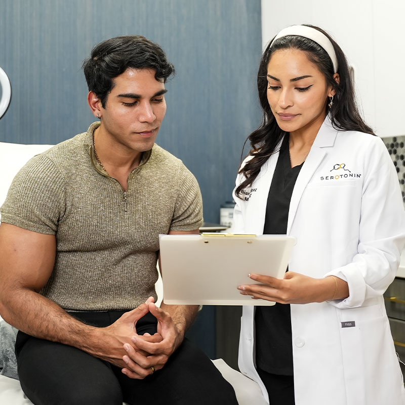 body sculpting patient consultation in Fort Worth, TX