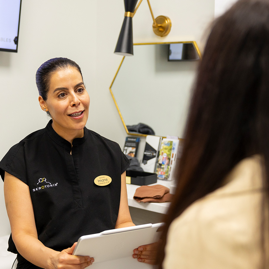 Hydrafacial consultation with Fort Worth team member