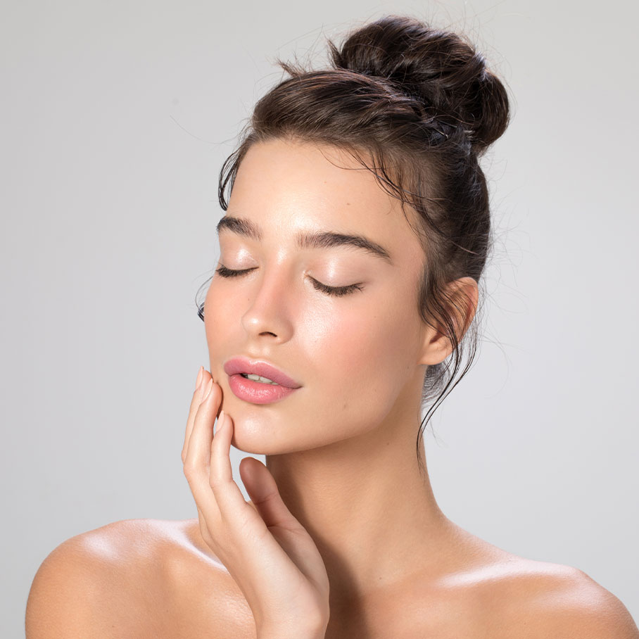 woman with plump lips after lip fillers in Winter Park, FL