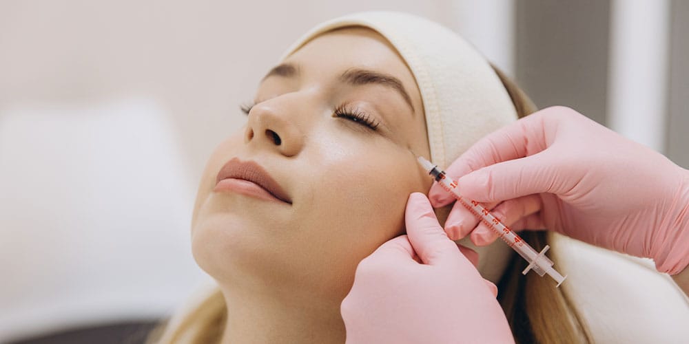 woman getting Botox treatment