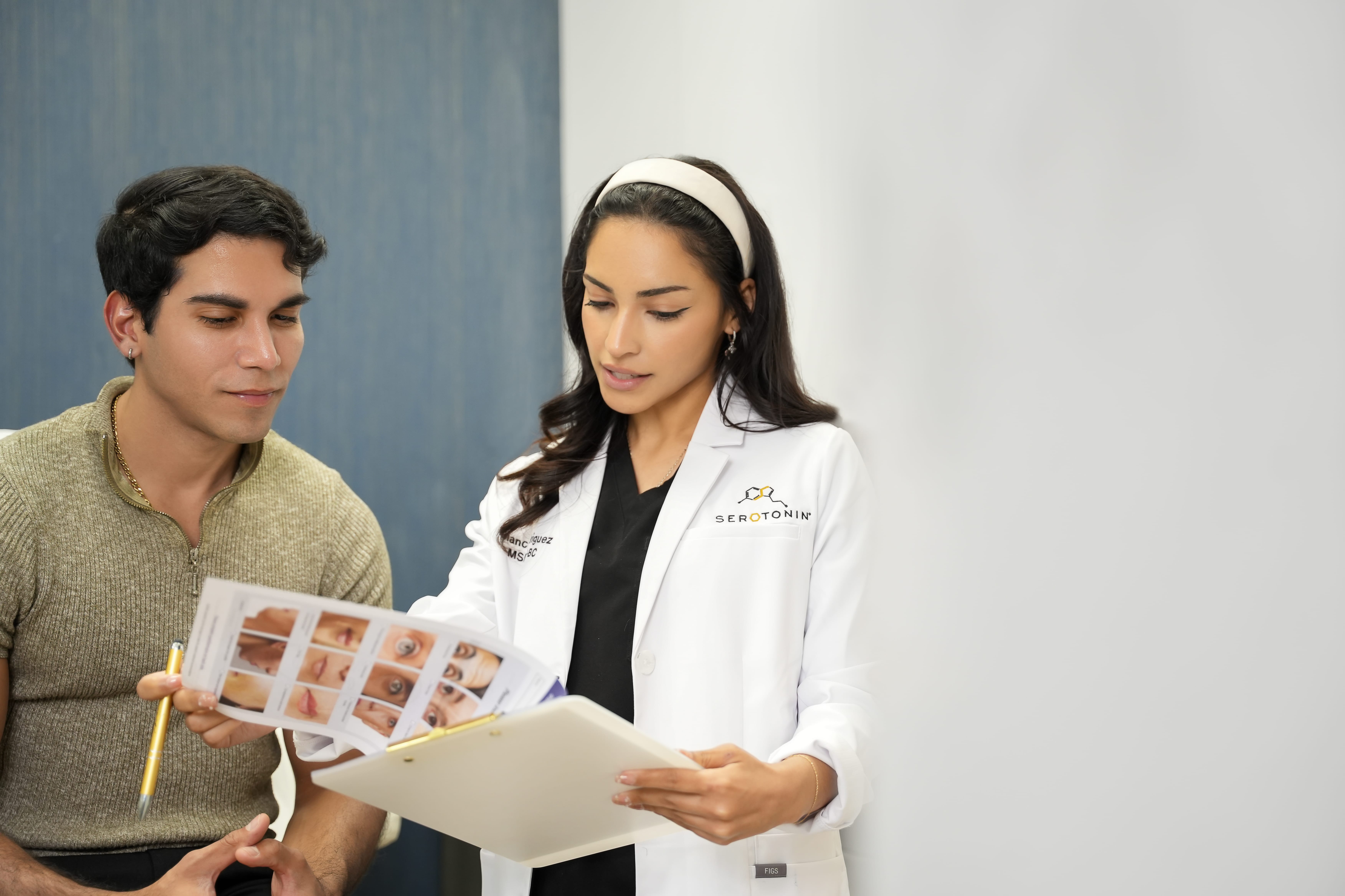 Serotonin Centers team member goes over Hydrafacial treatment in Fort Worth, TX